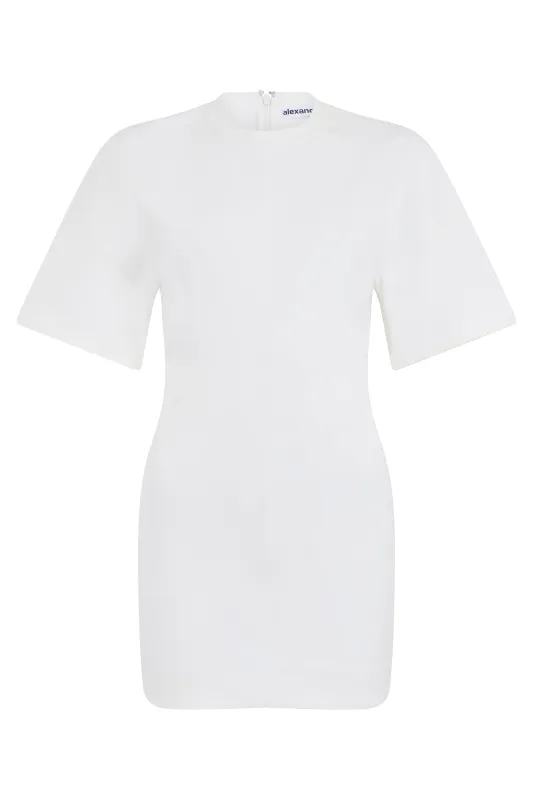 Short Dress White Cotton Blend made by Alexander Wang