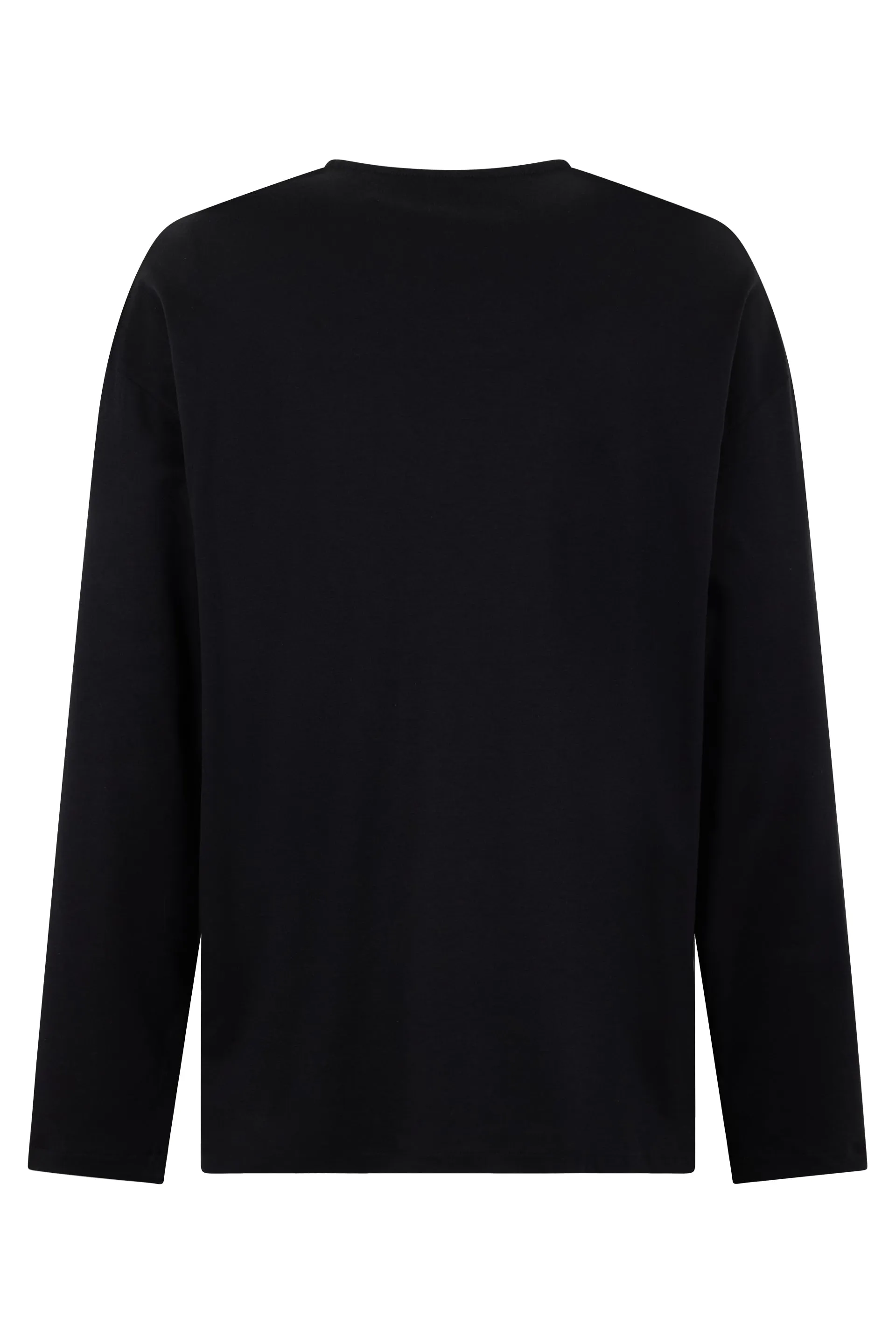 Long-Sleeve Shirt Black Cotton-Silk sold by Lord & Taylor product image thumbnail 2