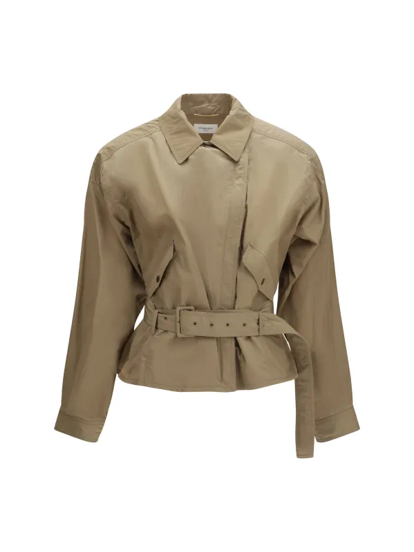 Jacket Short Belted Chestnut made by Yves Saint Laurent