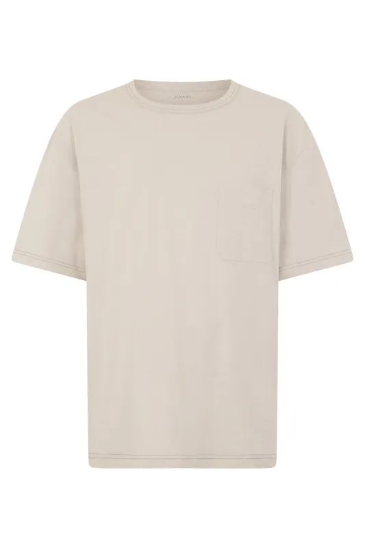 T-shirt Cotton-Linen Beige made by Lemaire