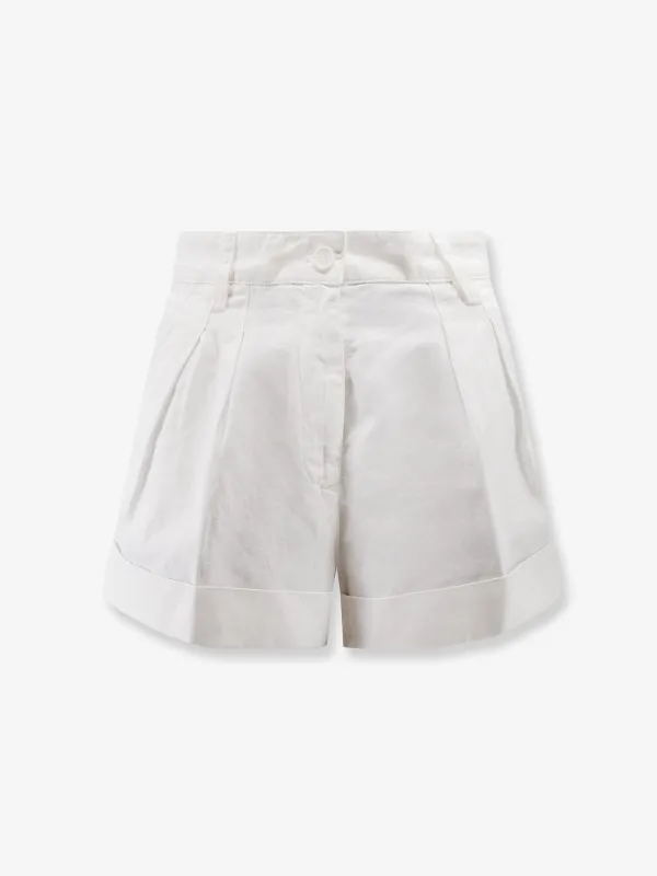 Shorts Cotton-Linen White made by Aspesi