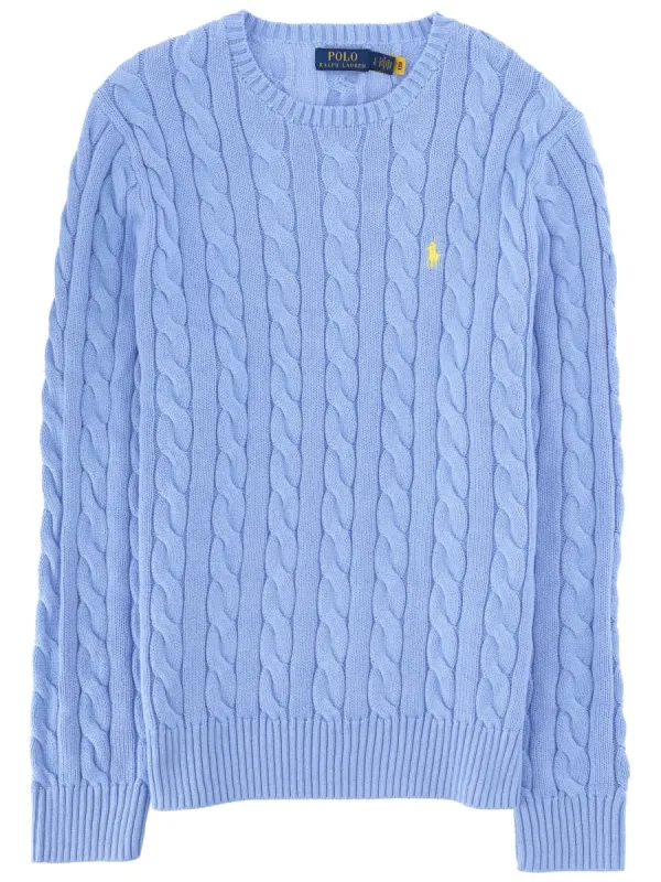 Cable-Knit Jumper Blue made by Polo by Ralph Lauren
