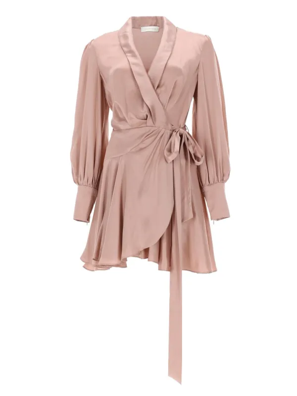 Wrap Dress Mini Pink made by Zimmermann