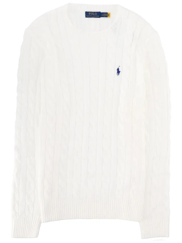 Cable-Knit Jumper White made by Polo by Ralph Lauren