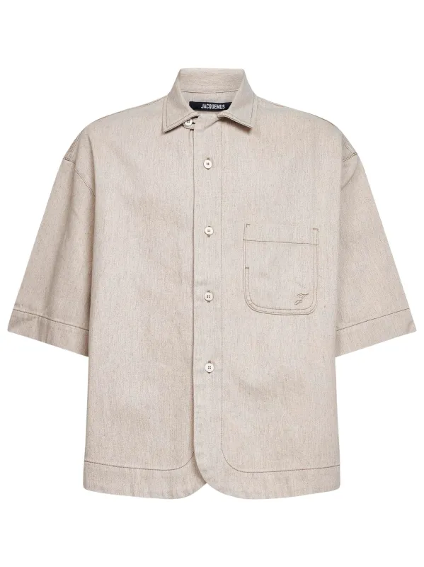 Boxy Denim Shirt Paysan de-Nîmes Beige made by Jacquemus