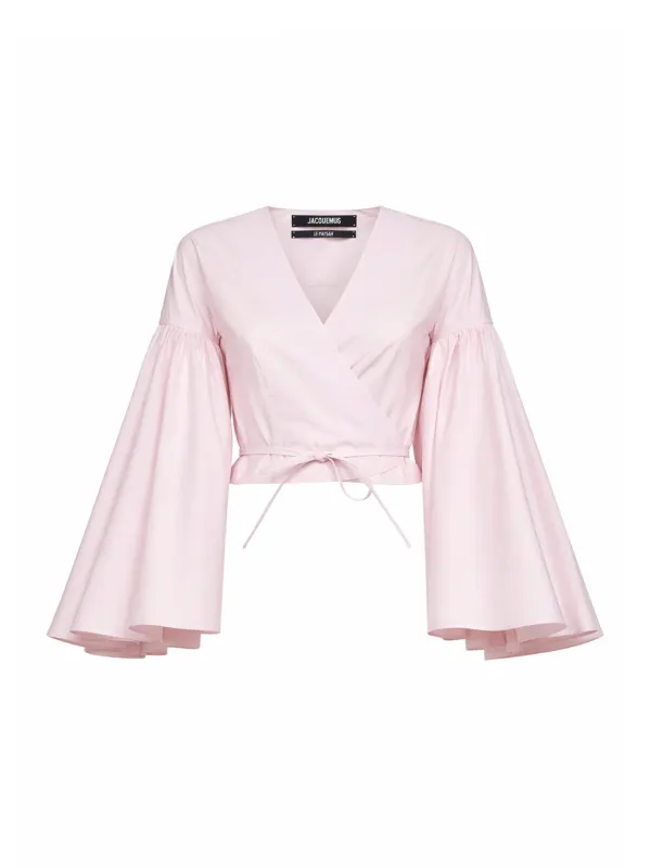 Wrap Top The Paysan Pink made by Jacquemus