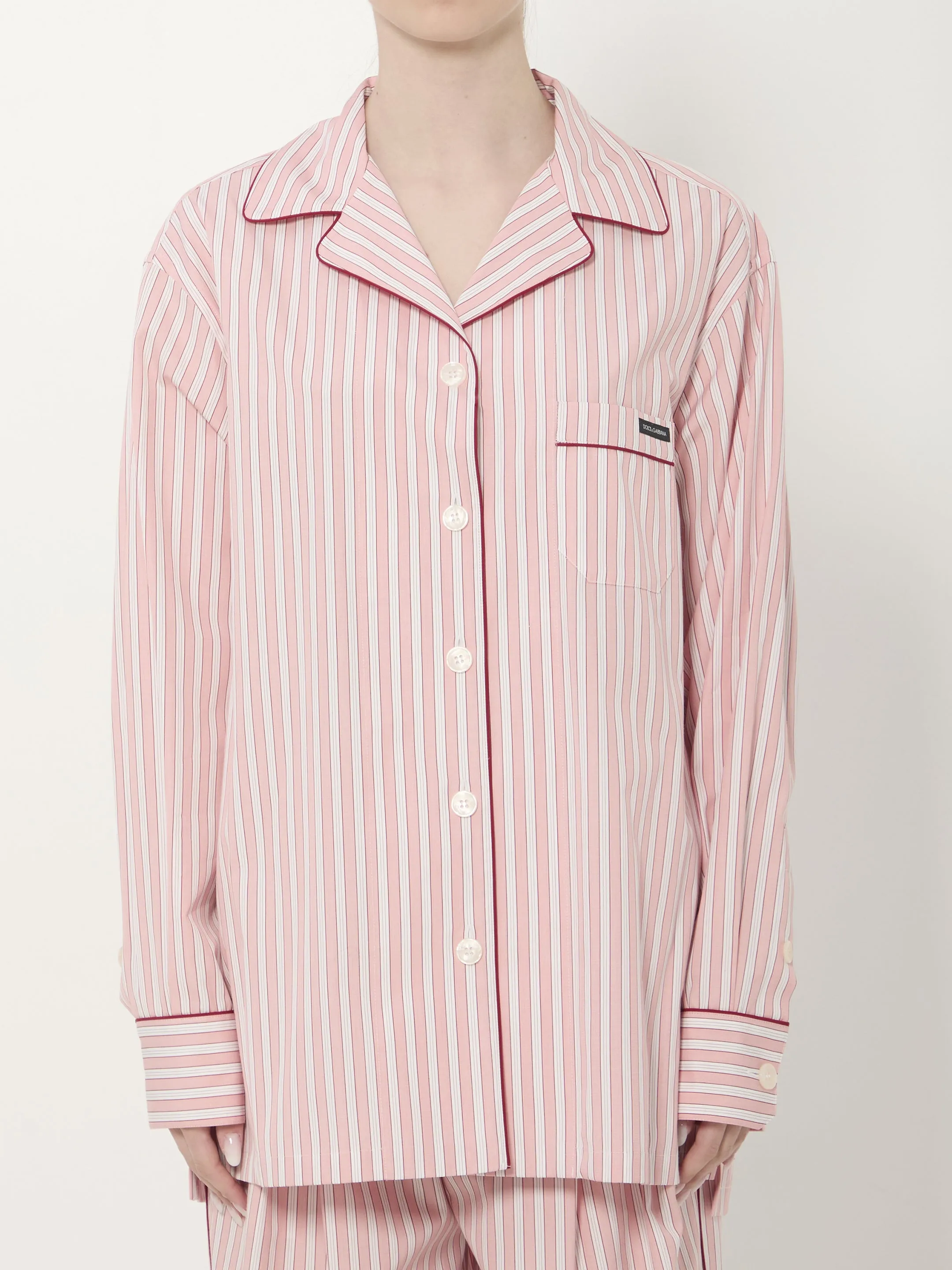 Striped poplin shirt sold by Lord & Taylor