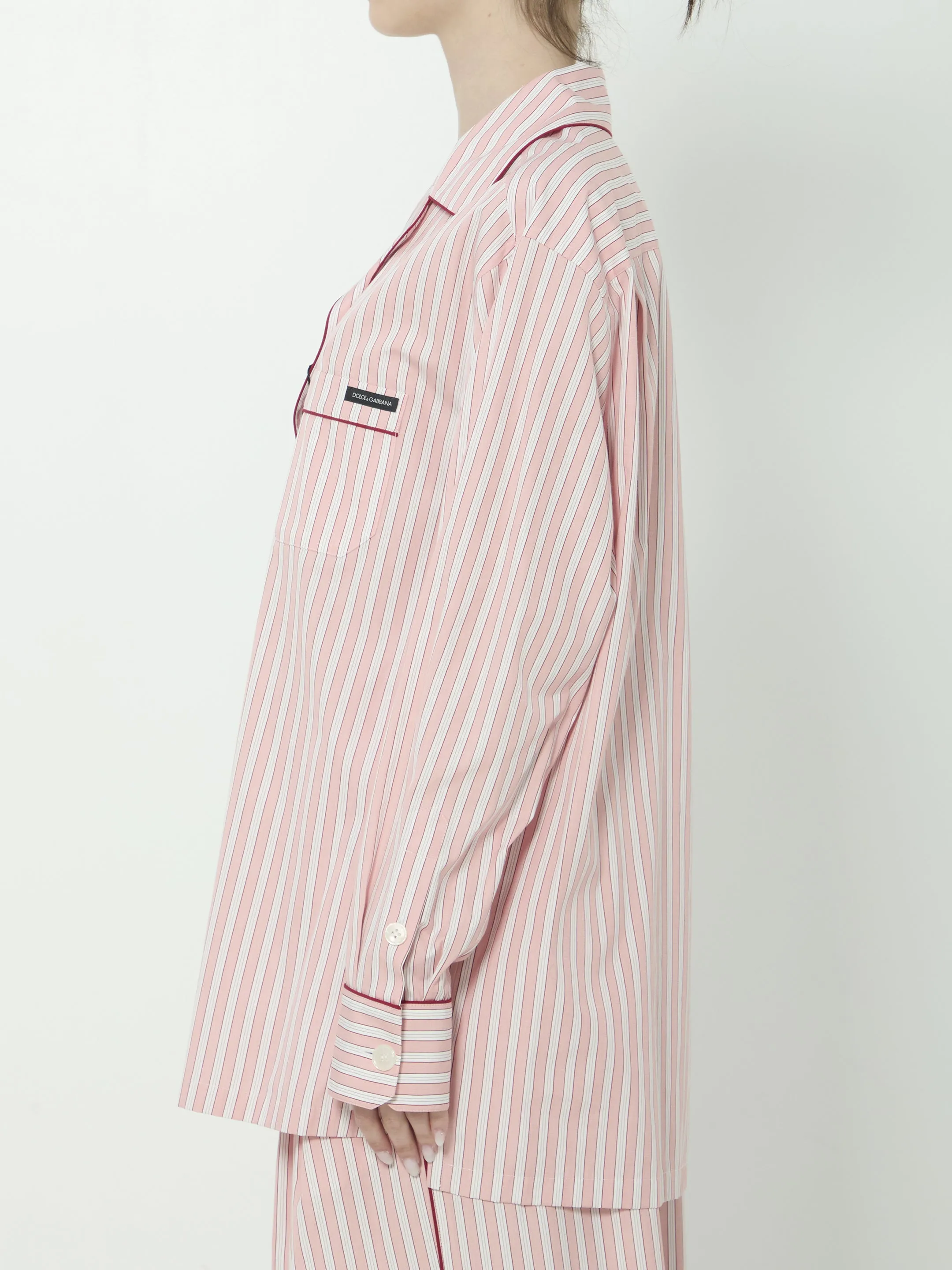 Striped poplin shirt sold by Lord & Taylor product image thumbnail 3