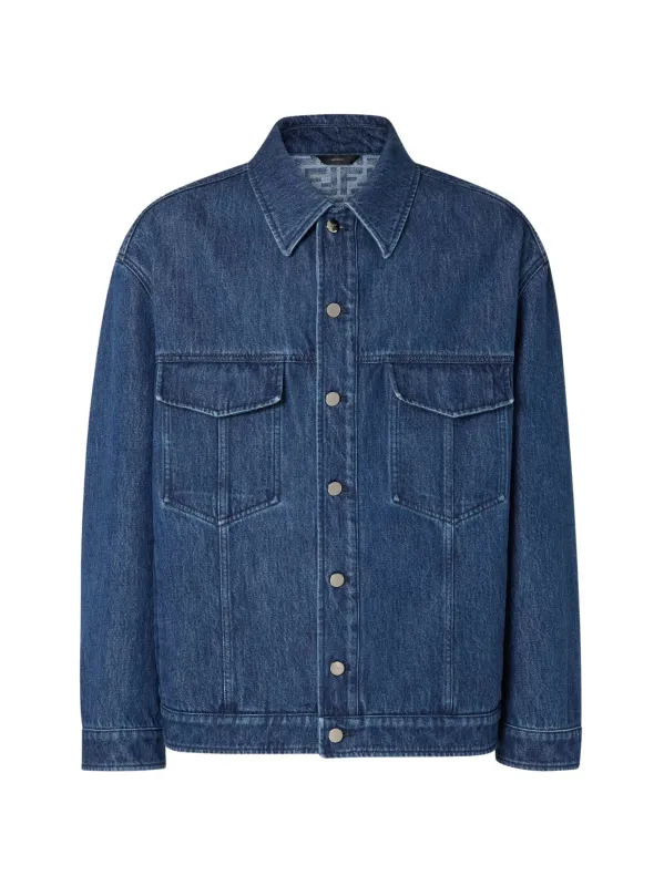 Oversize denim jacket made by Fendi