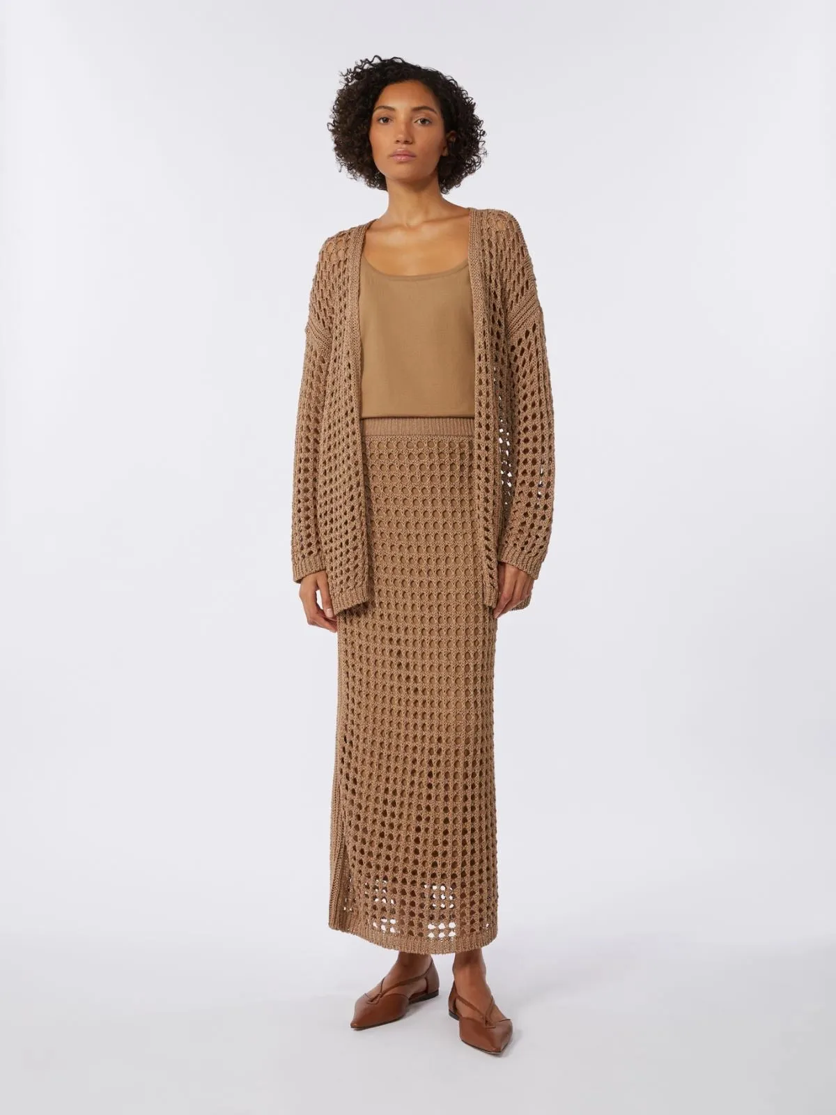 MESH COTTON CARDIGAN sold by Lord & Taylor product image thumbnail 2