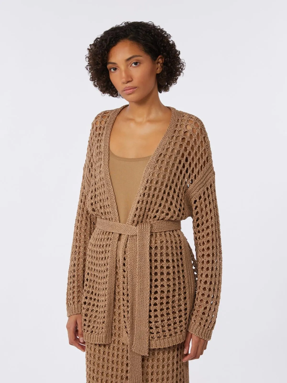 MESH COTTON CARDIGAN sold by Lord & Taylor product image thumbnail 3