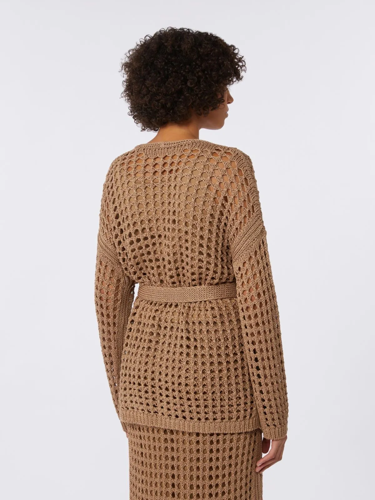 MESH COTTON CARDIGAN sold by Lord & Taylor product image thumbnail 4