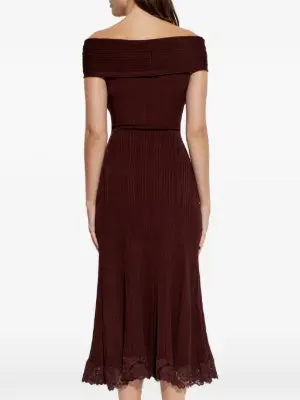 MIDI DRESS WITH KNITTED LACE INSERTS sold by Lord & Taylor product image thumbnail 4