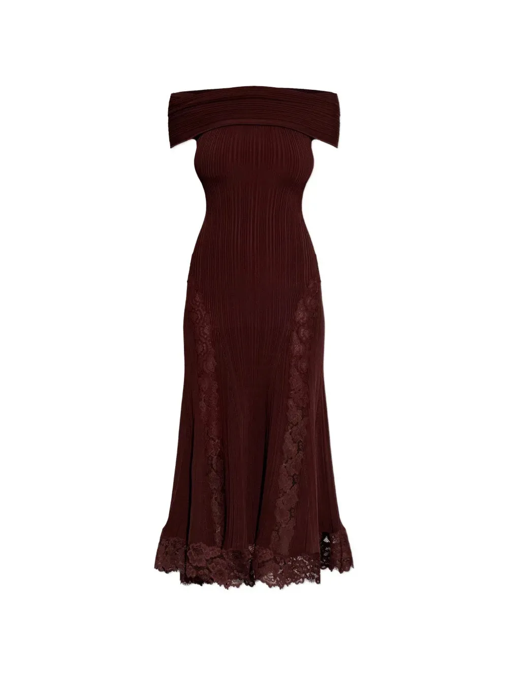 MIDI DRESS WITH KNITTED LACE INSERTS sold by Lord & Taylor