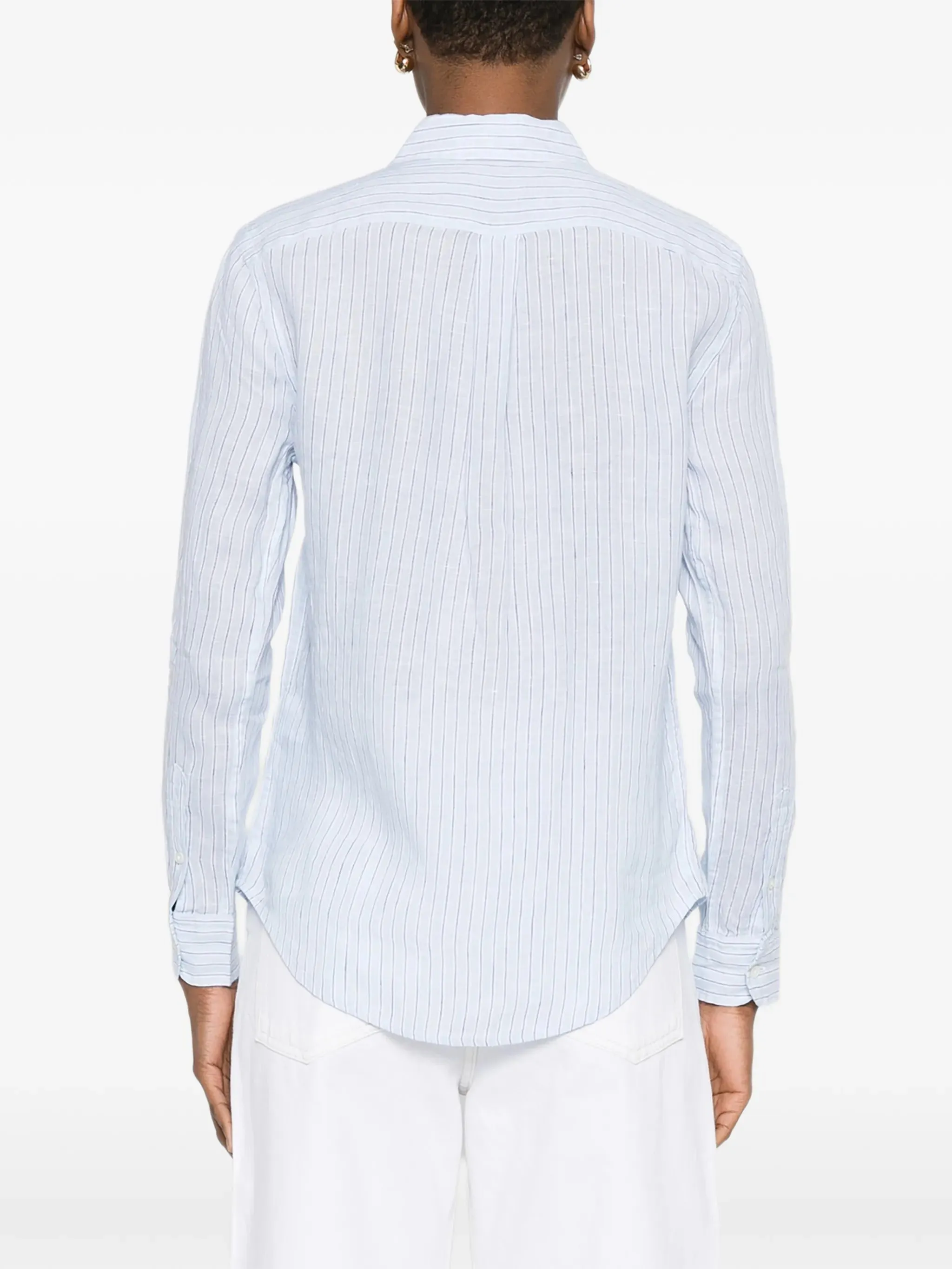 CLASSIC FIT STRIPED LINEN SHIRT sold by Lord & Taylor product image thumbnail 4