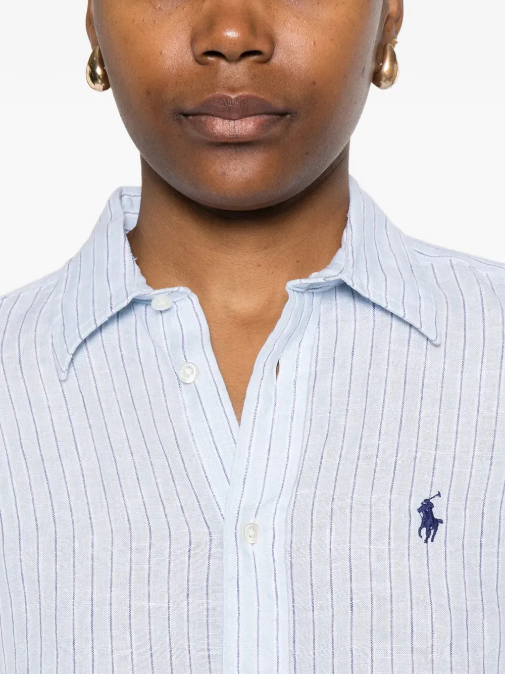 CLASSIC FIT STRIPED LINEN SHIRT sold by Lord & Taylor product image thumbnail 5
