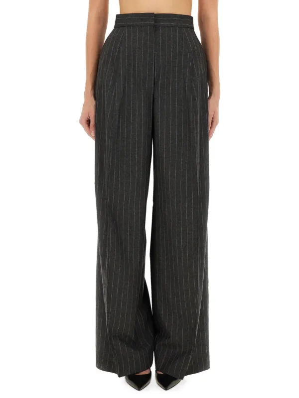 Wide Leg Pants in Charcoal made by Sportmax