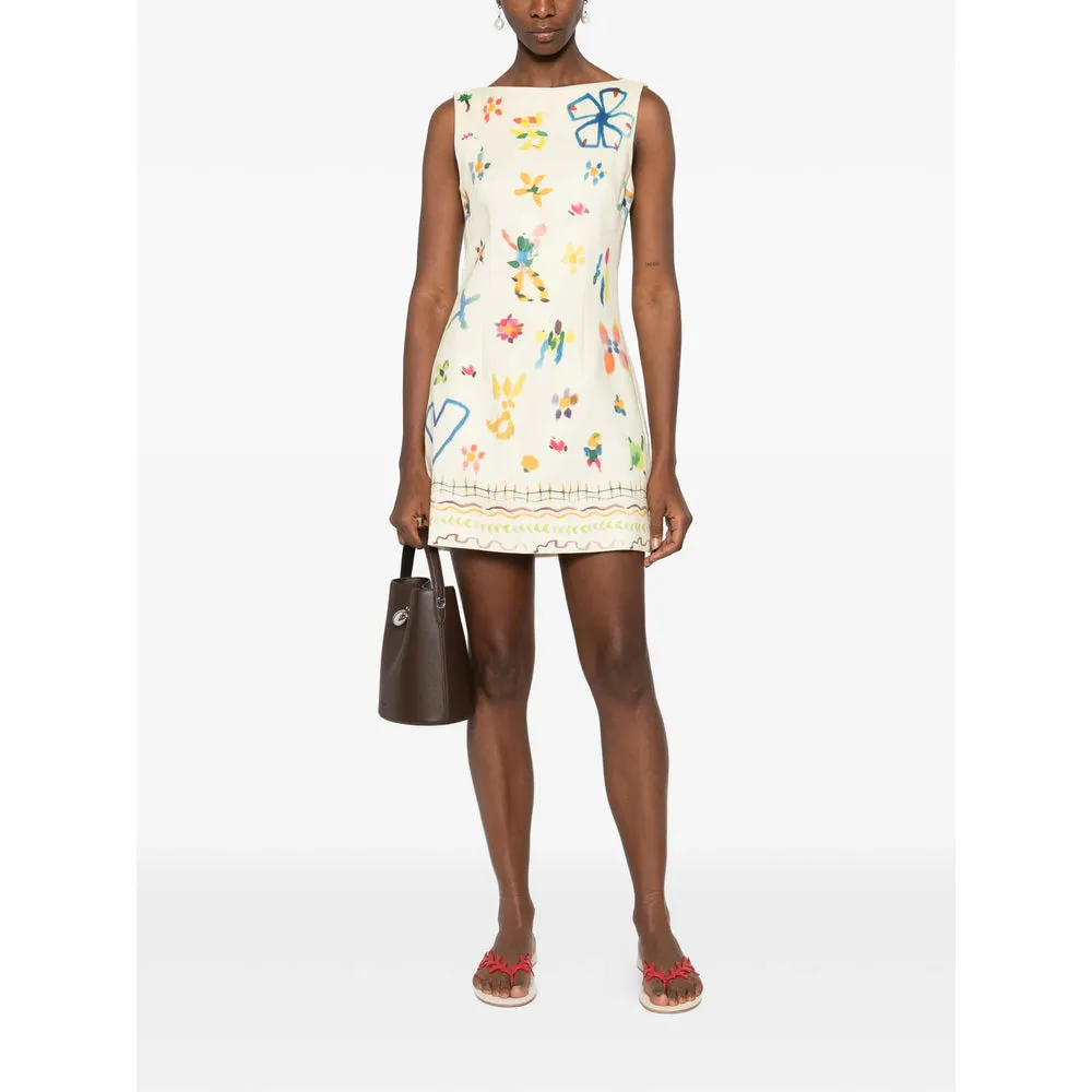 Sleeveless Mini Dress with Yellow Print sold by Lord & Taylor product image thumbnail 4