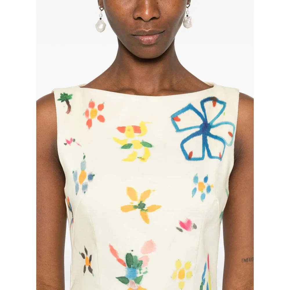 Sleeveless Mini Dress with Yellow Print sold by Lord & Taylor product image thumbnail 2