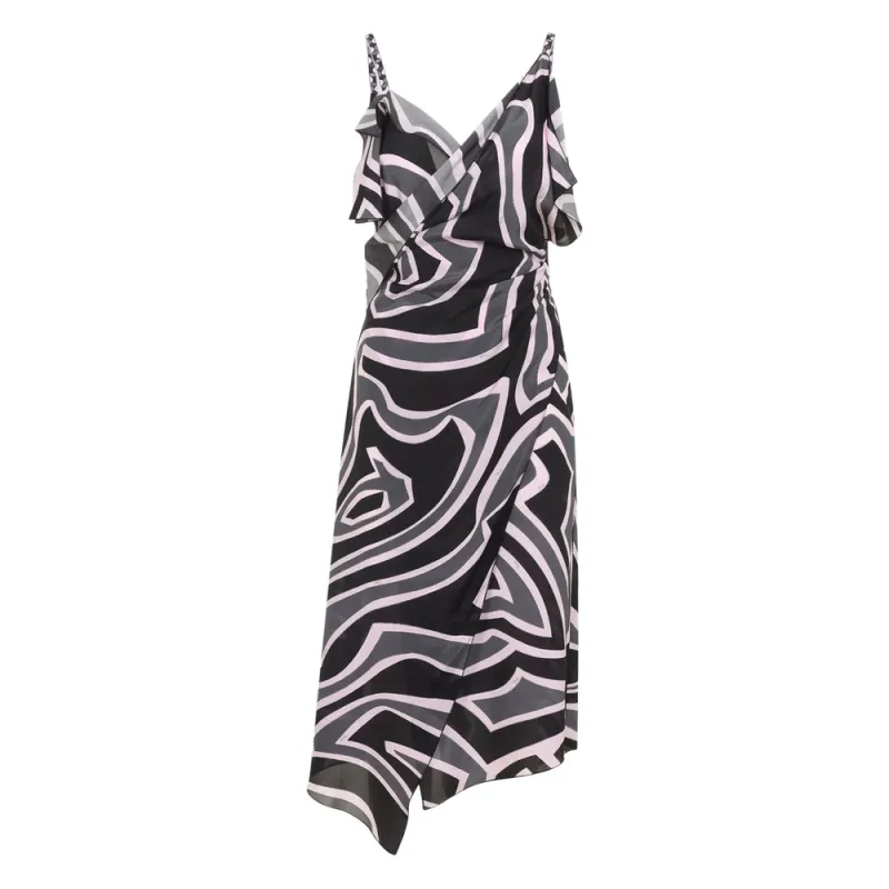Dress Silk Black/Pink made by Emilio Pucci