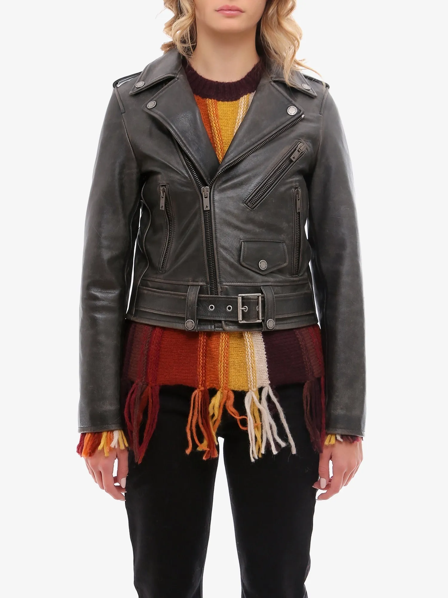 Biker Jacket Destiny Black Leather sold by Lord & Taylor product image thumbnail 3