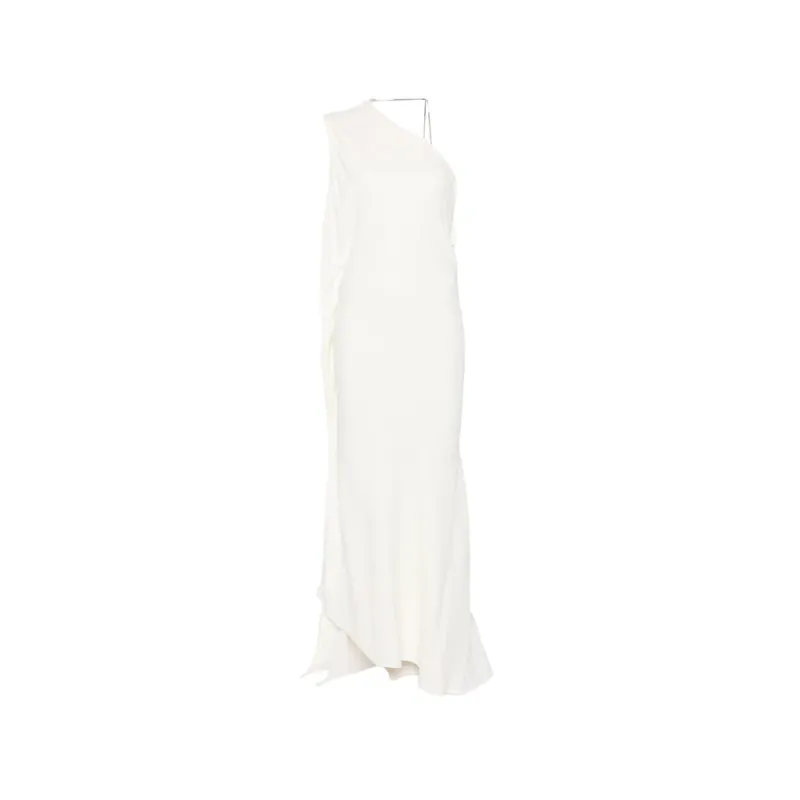 One-Shoulder Draped Dress with Chain Detail made by Victoria Beckham
