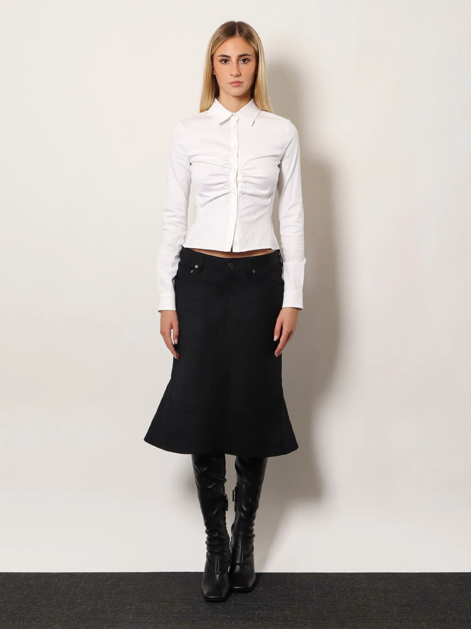 Skirt Midi Cotton Black sold by Lord & Taylor