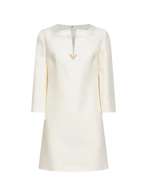 Mini Dress Crepe Couture Ivory made by Valentino