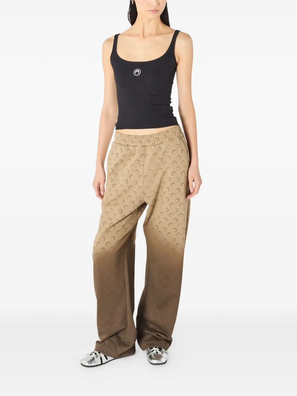 MOON LOGO RIBBED JERSEY TANK TOP - - KNITWEAR - BLACK sold by Lord & Taylor product image thumbnail 3