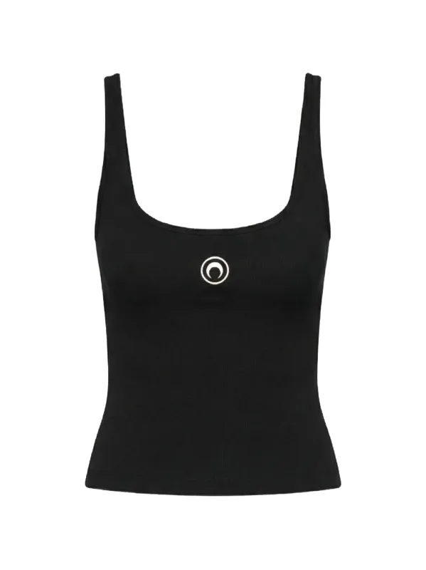 MOON LOGO RIBBED JERSEY TANK TOP -  - KNITWEAR - BLACK made by Marine Serre