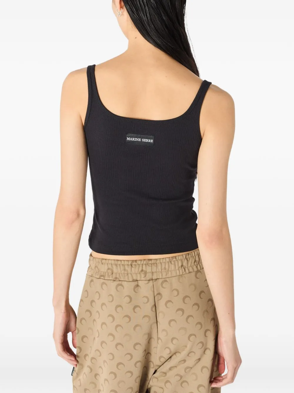 MOON LOGO RIBBED JERSEY TANK TOP - - KNITWEAR - BLACK sold by Lord & Taylor product image thumbnail 2