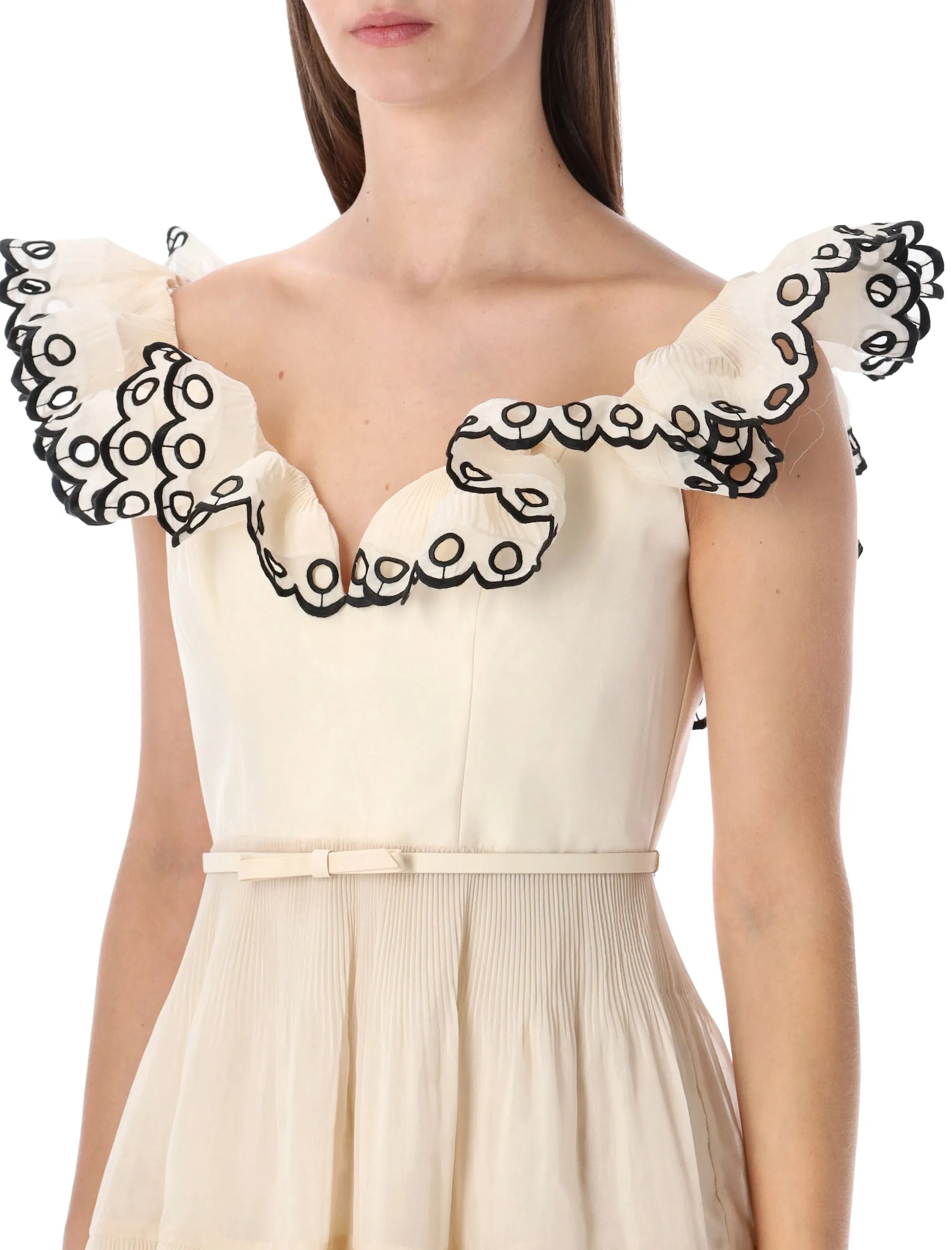 EMBROIDERED FRILLED MINI DRESS sold by Lord & Taylor product image thumbnail 3