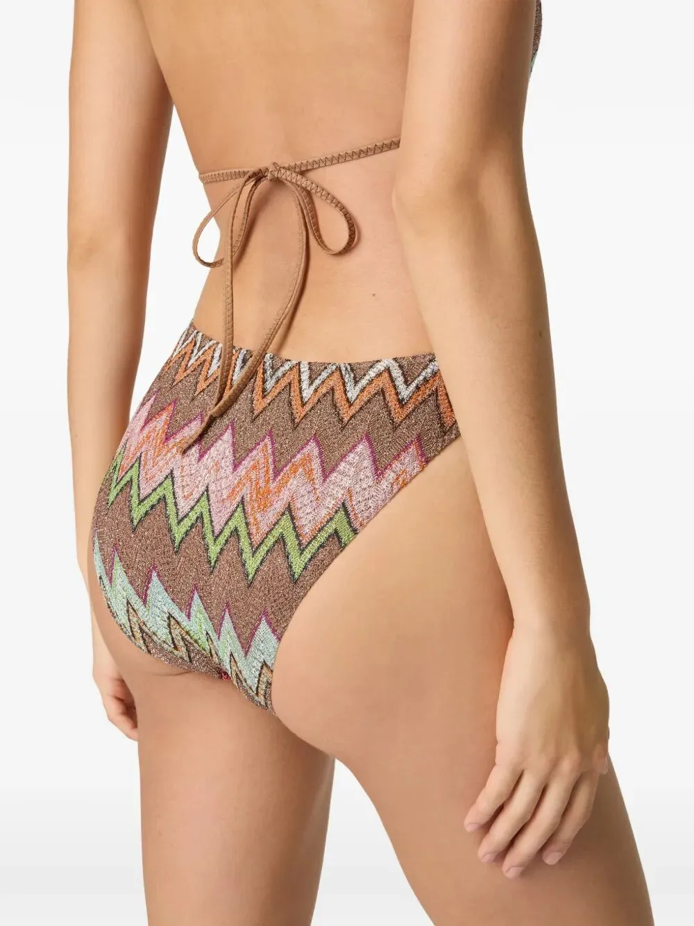 ONE-PIECE SWIMSUIT IN LAMÉ VISCOSE WITH MACRO ZIG-ZAG PATTERN sold by Lord & Taylor product image thumbnail 4