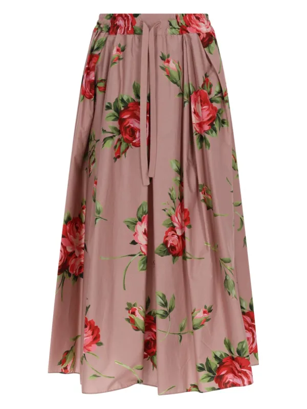 Midi Skirt Pink Print made by Dolce & Gabanna