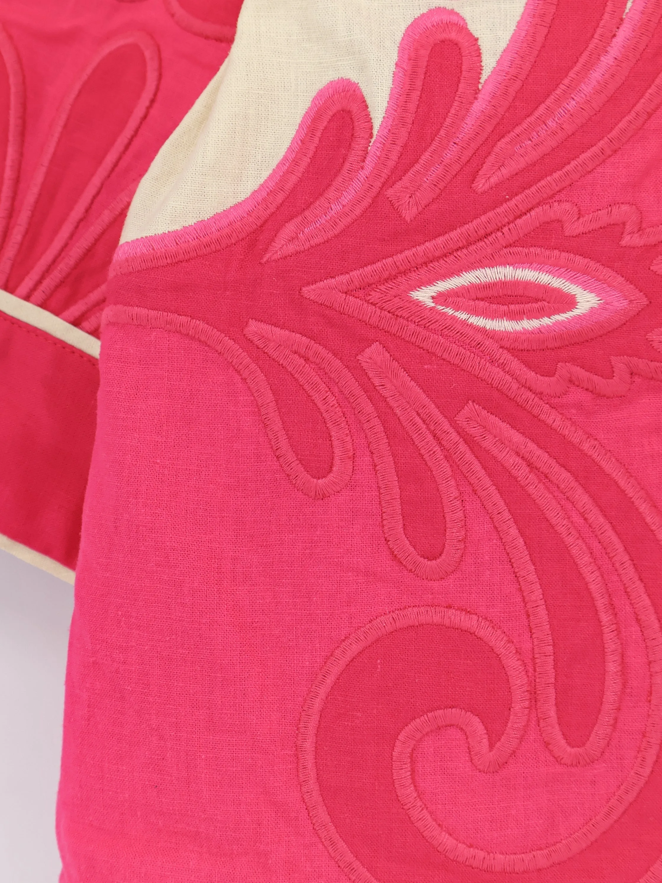 Kimono Top Pink Linen-Viscose Blend sold by Lord & Taylor product image thumbnail 3