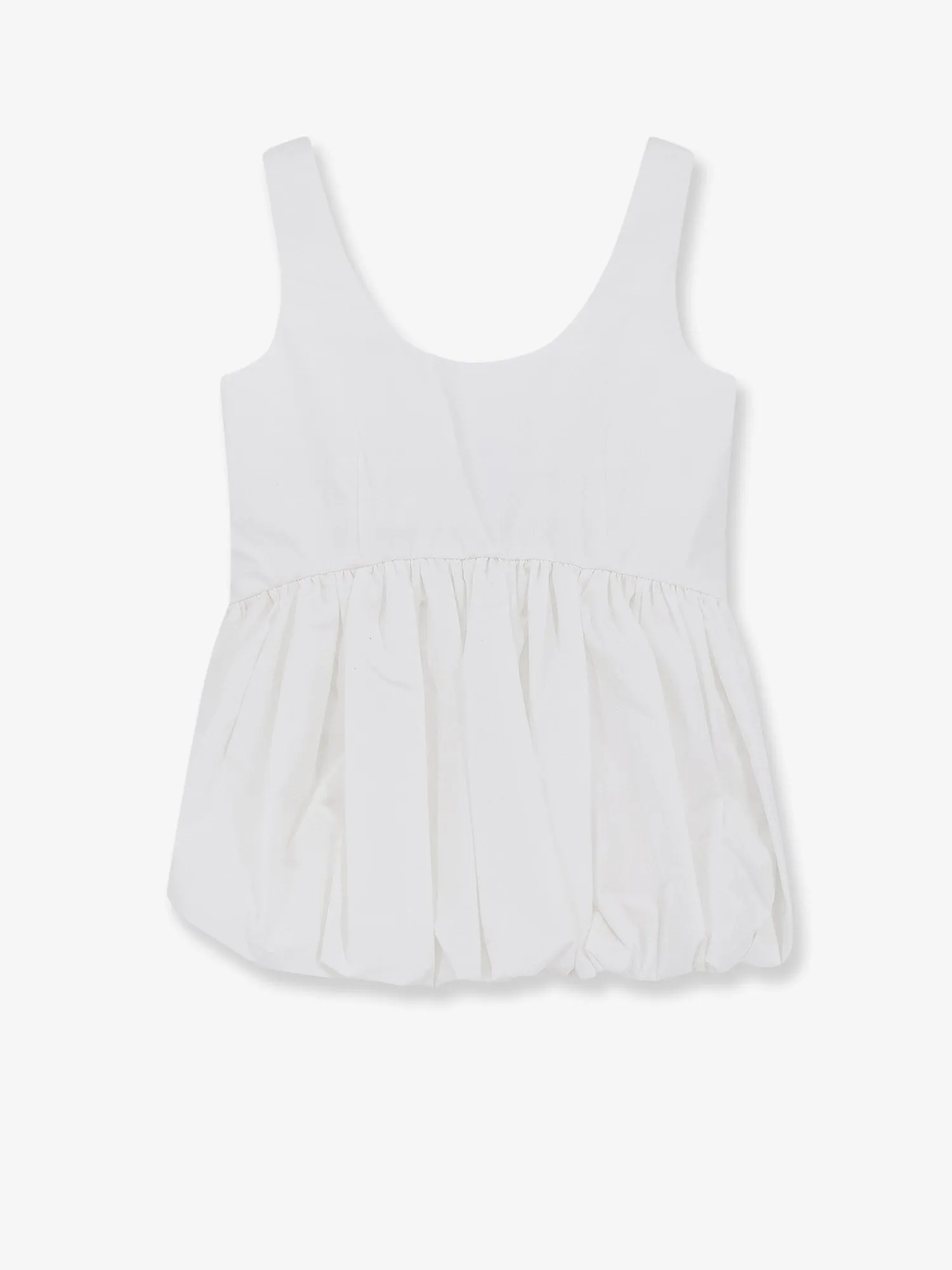 Tank Top Peplum Cotton White sold by Lord & Taylor