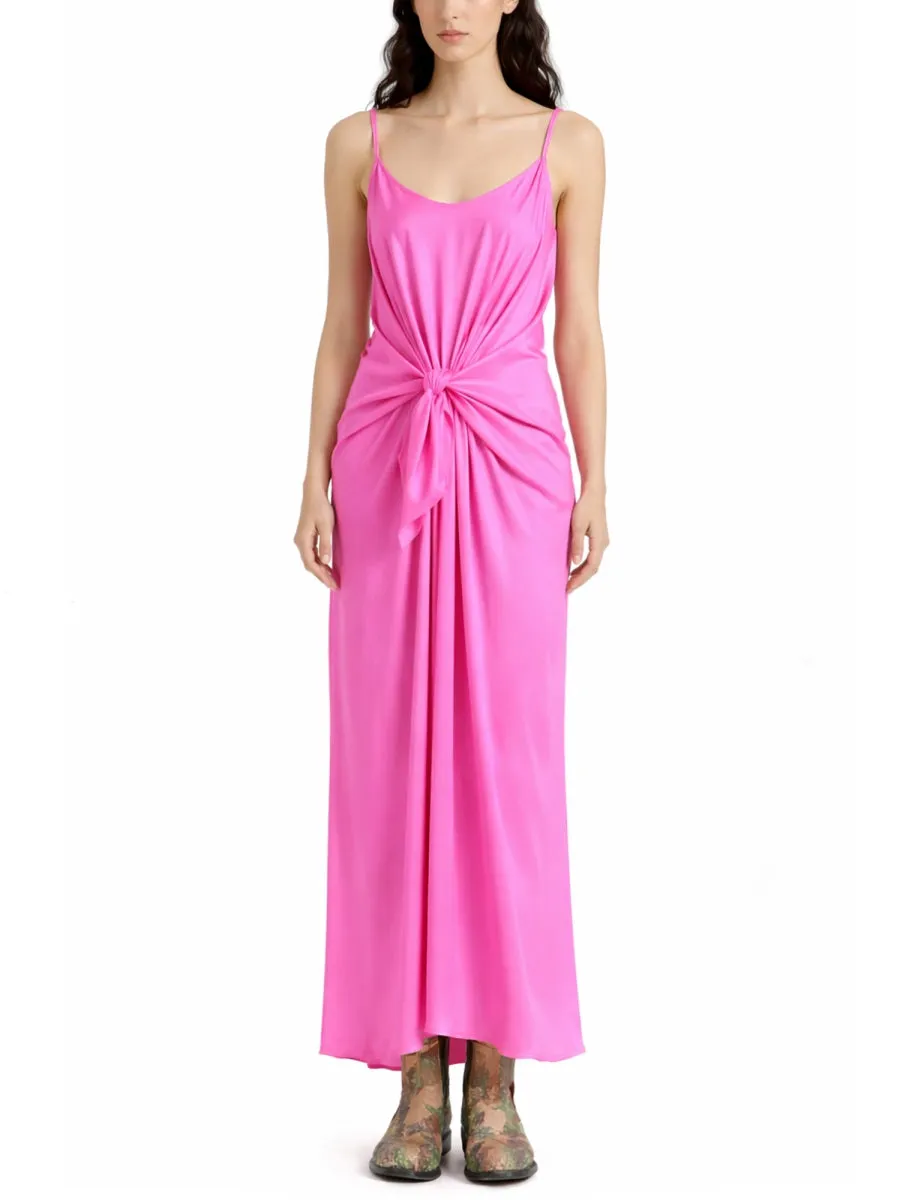 Long Dress with Knot Pink Silk sold by Lord & Taylor product image thumbnail 3