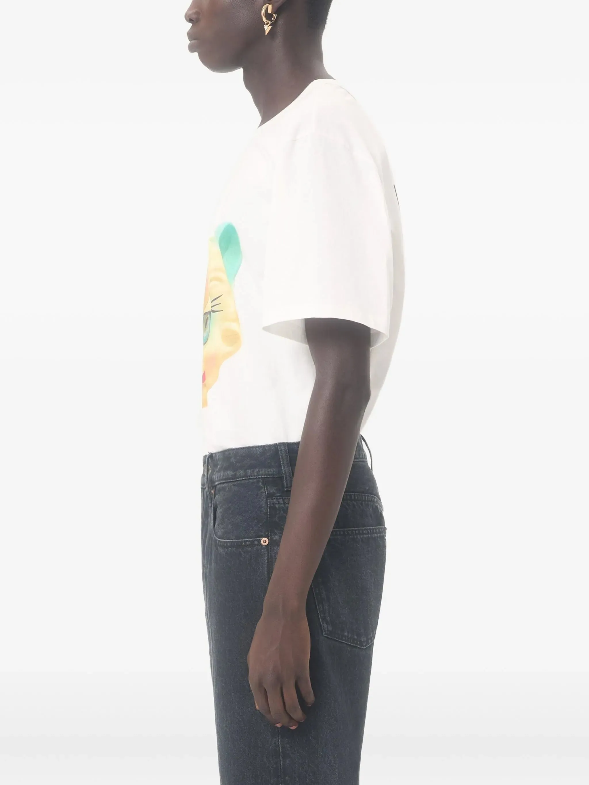 T-SHIRT WITH LE CHAT DE LA MAISON PRINT sold by Lord & Taylor product image thumbnail 4
