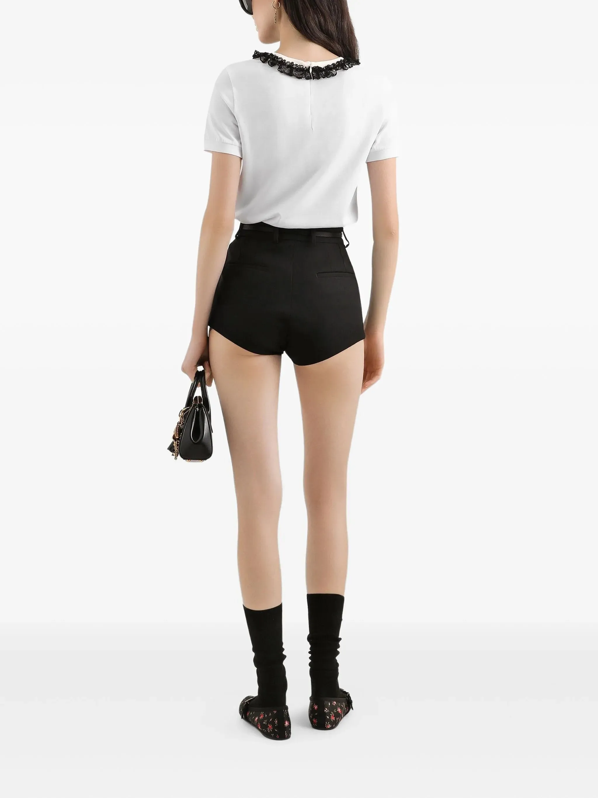 JERSEY T-SHIRT WITH LACE AND DG EMBROIDERY sold by Lord & Taylor product image thumbnail 3