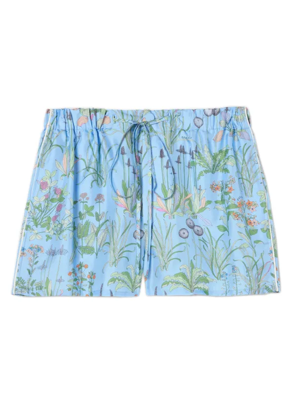 PRINTED SILK TWILL SHORTS made by Gucci