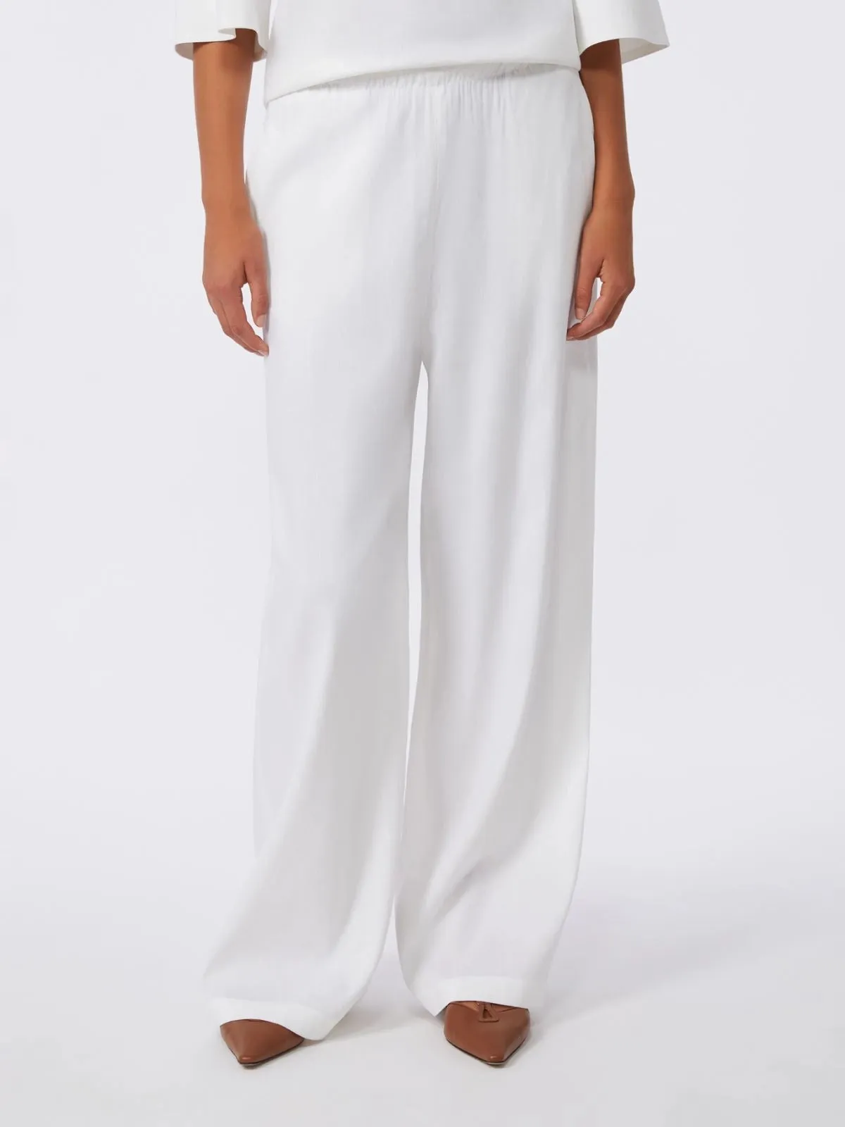 LINEN AND VISCOSE CANVAS TROUSERS sold by Lord & Taylor product image thumbnail 3