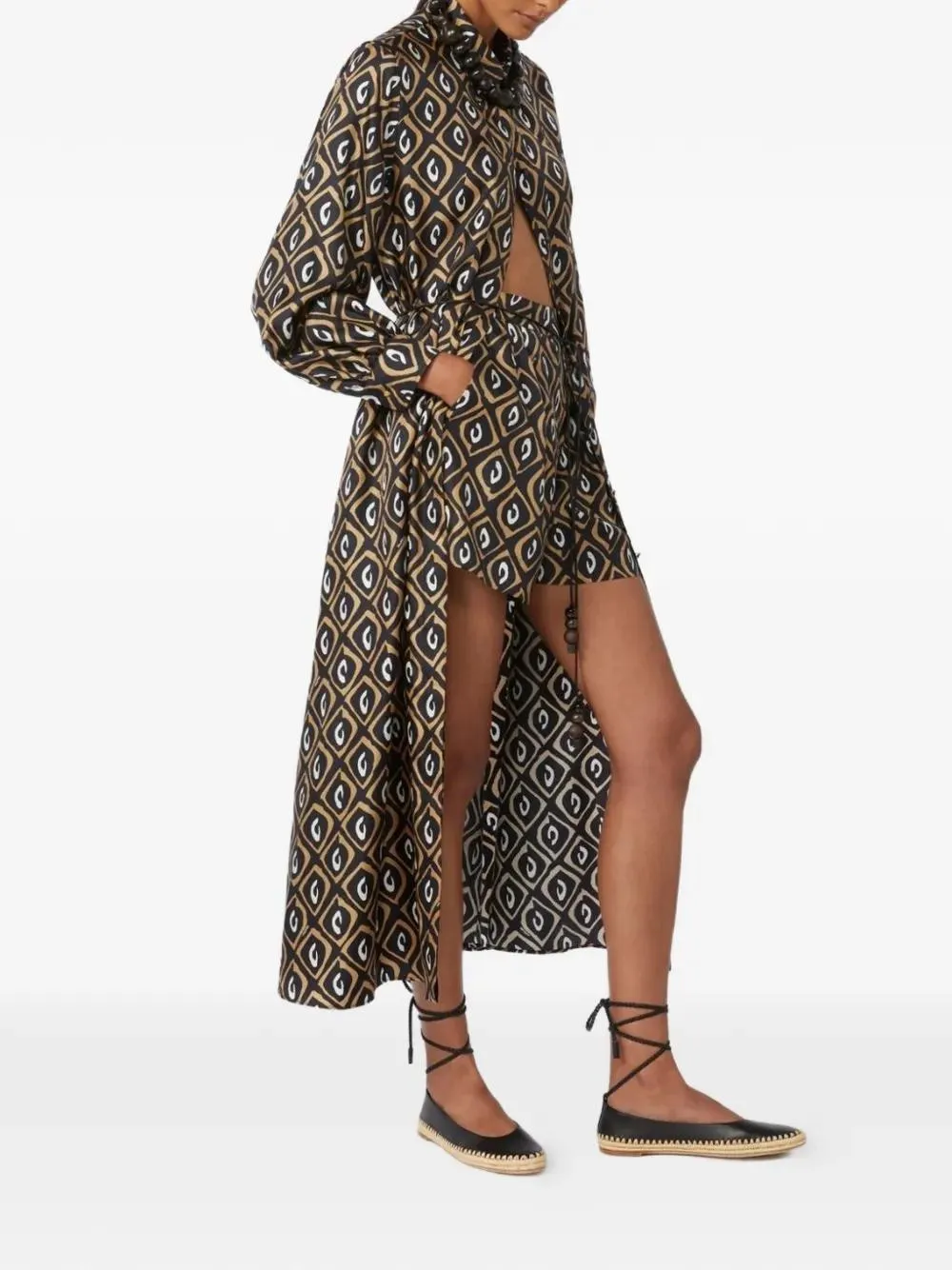 PRINTED SILK TWILL SHIRT DRESS sold by Lord & Taylor product image thumbnail 3