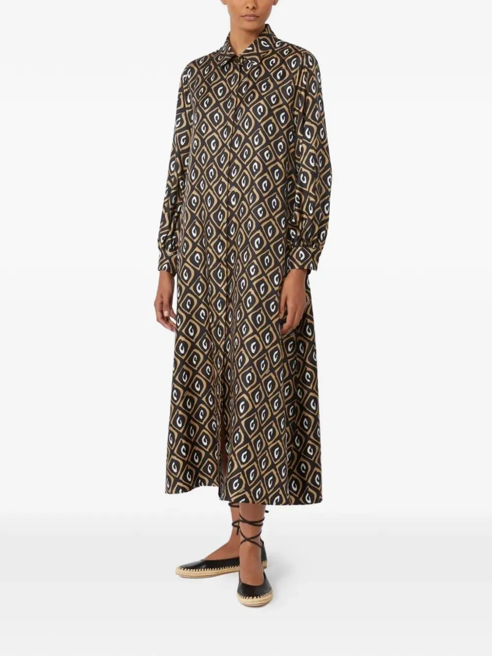 PRINTED SILK TWILL SHIRT DRESS sold by Lord & Taylor product image thumbnail 2