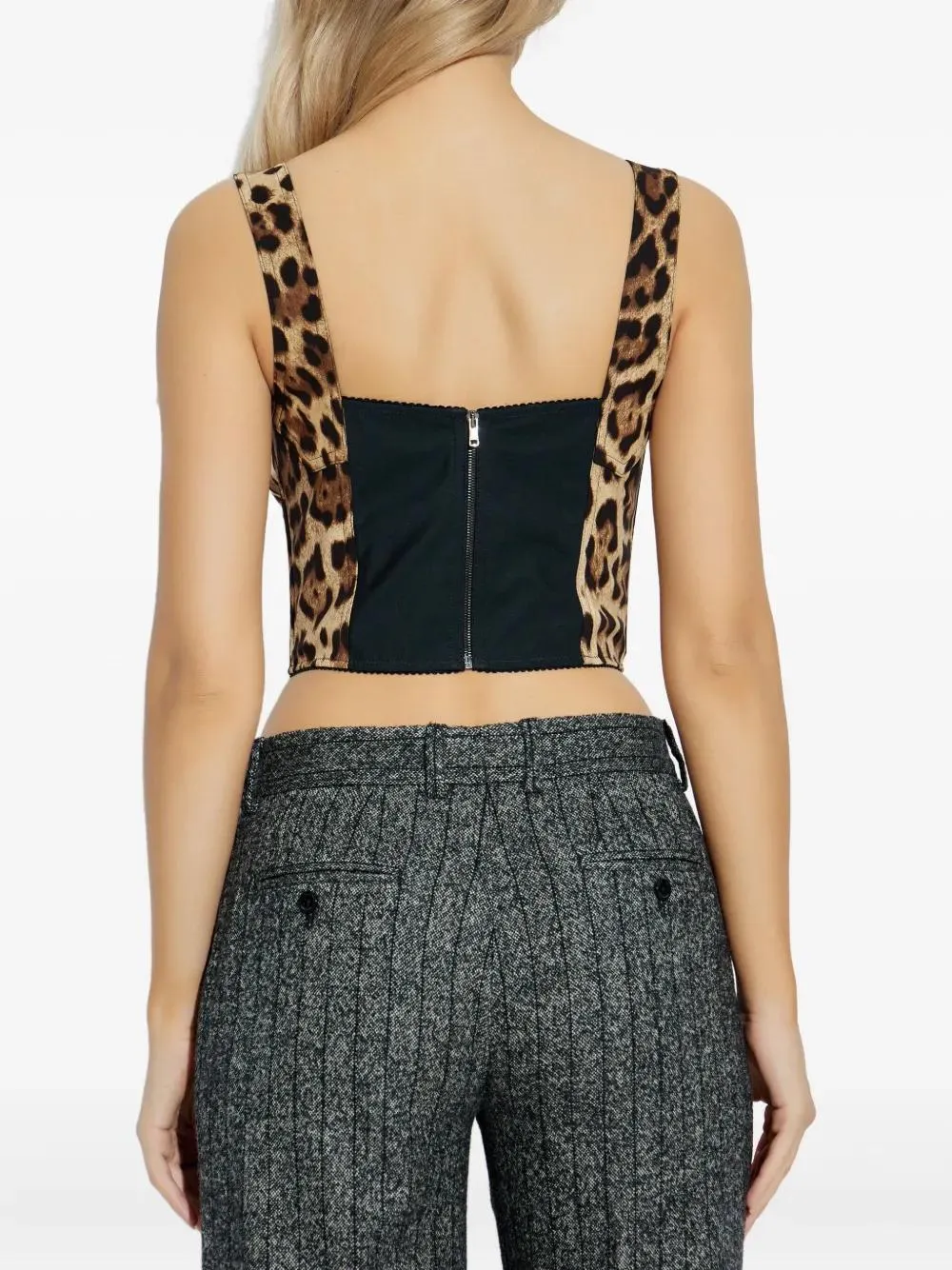 LEOPARD-PRINT CHARMEUSE BUSTIER TOP sold by Lord & Taylor product image thumbnail 4