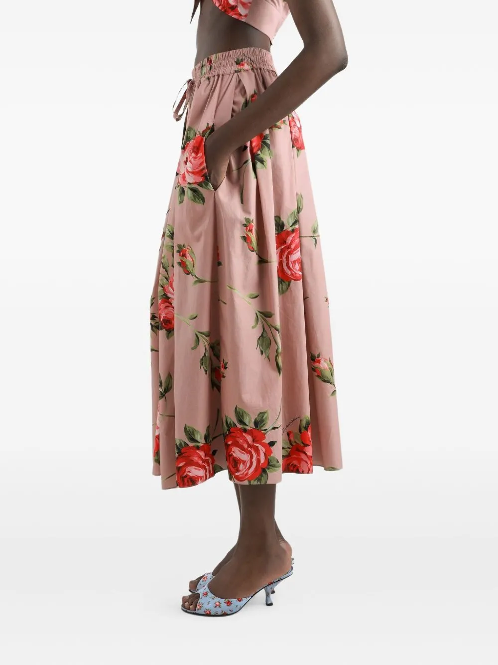 MIDI SKIRT WITH ROSE BOUQUET PRINT sold by Lord & Taylor product image thumbnail 3