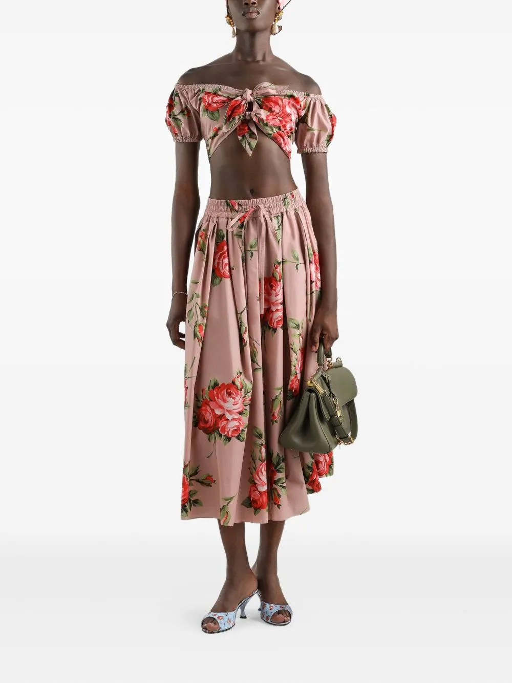 MIDI SKIRT WITH ROSE BOUQUET PRINT sold by Lord & Taylor product image thumbnail 4