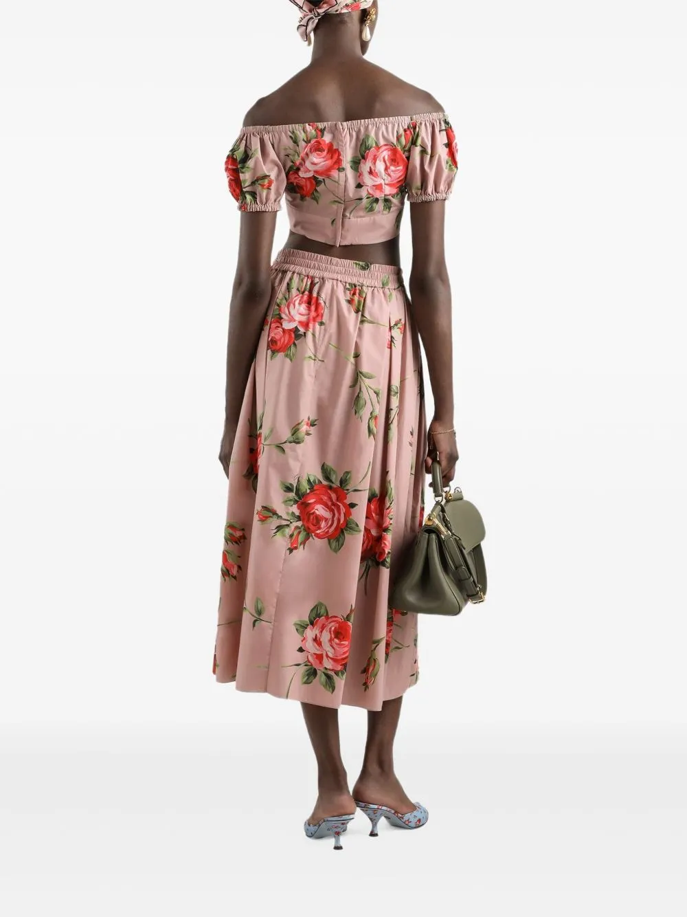 MIDI SKIRT WITH ROSE BOUQUET PRINT sold by Lord & Taylor product image thumbnail 5