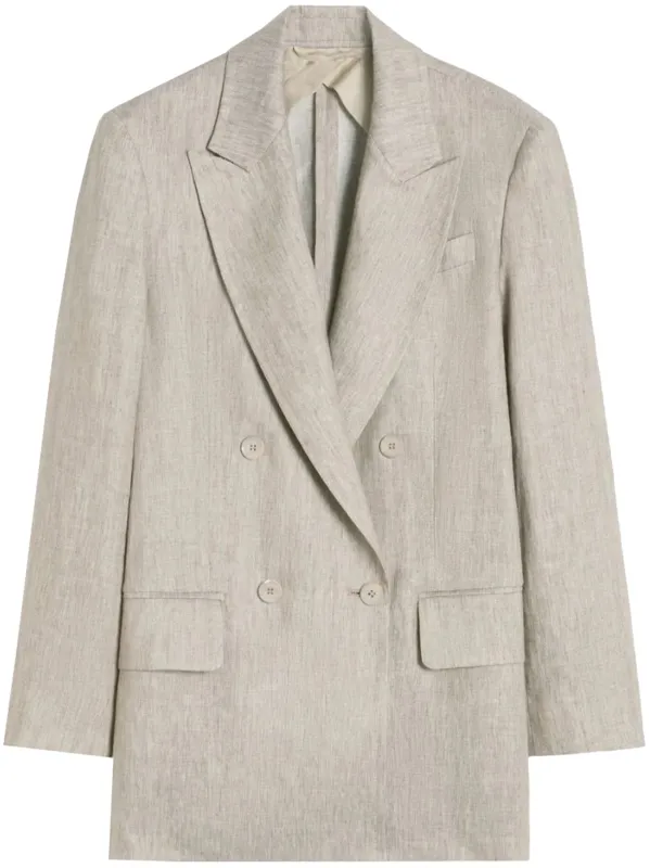 OLIMPIA CHEVRON LINEN JACKET made by MaxMara