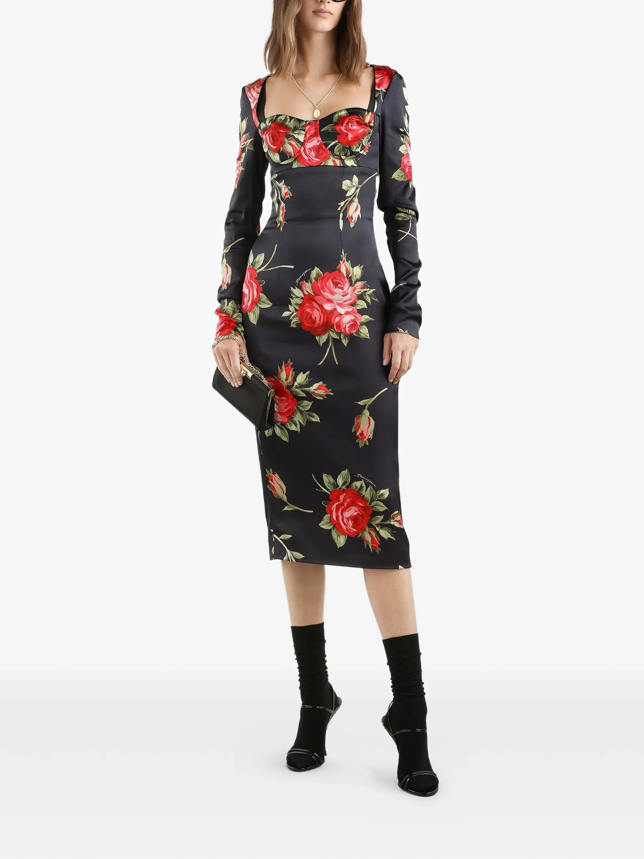 SHEATH DRESS WITH ROSE BOUQUET PRINT sold by Lord & Taylor product image thumbnail 2