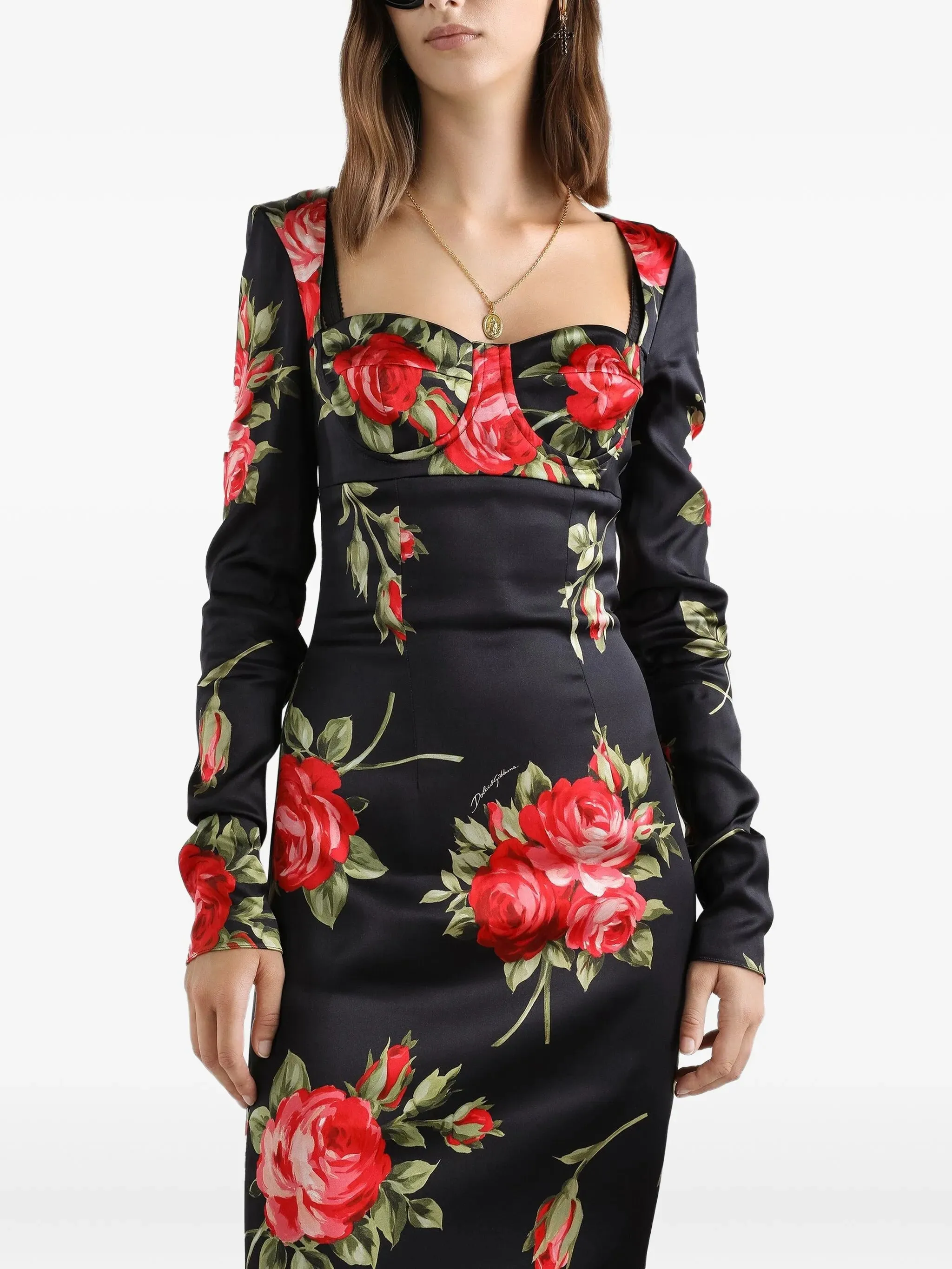 SHEATH DRESS WITH ROSE BOUQUET PRINT sold by Lord & Taylor product image thumbnail 4